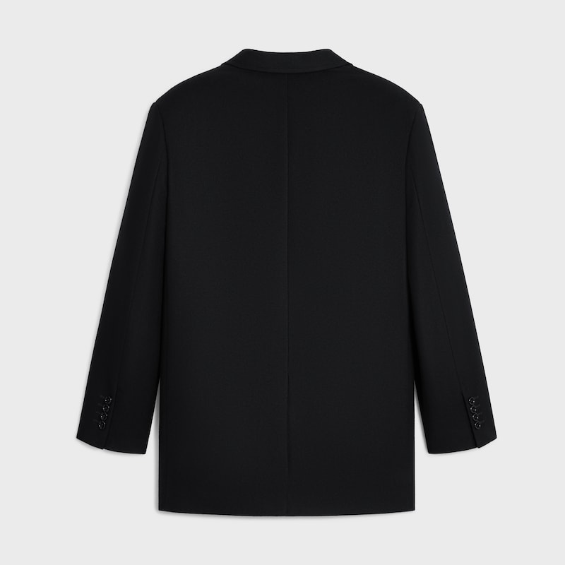 tailored jacket IN cashmere flannel - BLACK -  - 1 | CELINE
