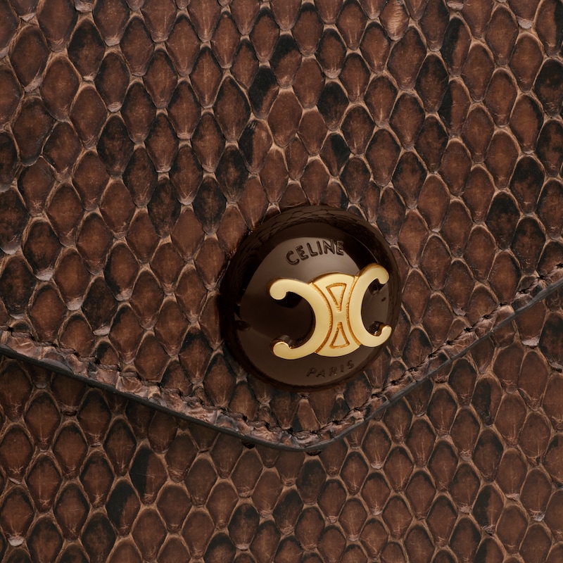 ENVELOPE WALLET ON CHAIN IN PYTHON - HICKORY - WALLETS ON CHAIN - 1 | CELINE