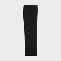 กางเกงกูร์เมตต์ ผ้าวูลแนวทแยง - สีดำ -  - 2 | CELINE