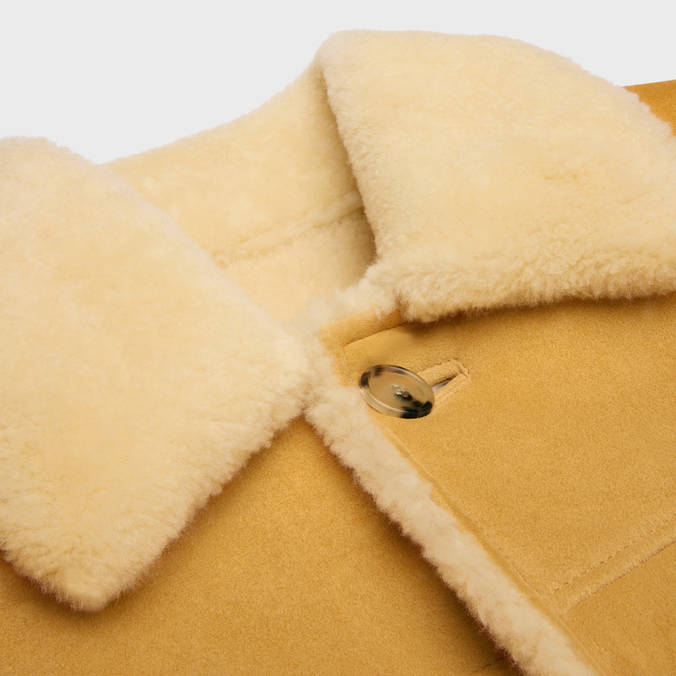ジャケット・アウター CELINE Yellow Mohair Coat Jacket Celine