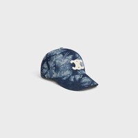 casquette baseball triomphe coton tie dye - FADED DENIM -  - 1 | CELINE