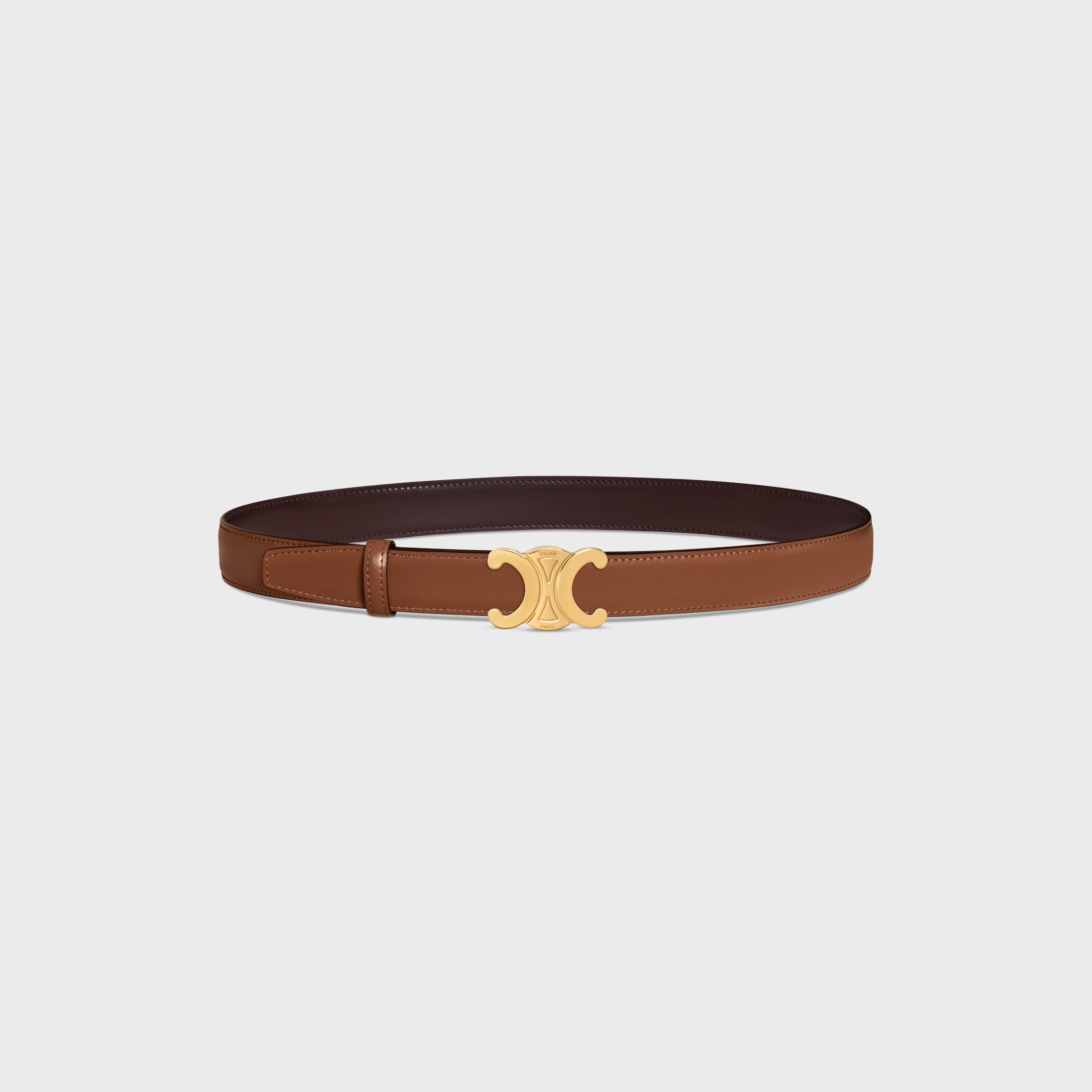 TRIOMPHE BUCKLE & REVERSIBLE STRAP 25MM - EBONY / BRONZE