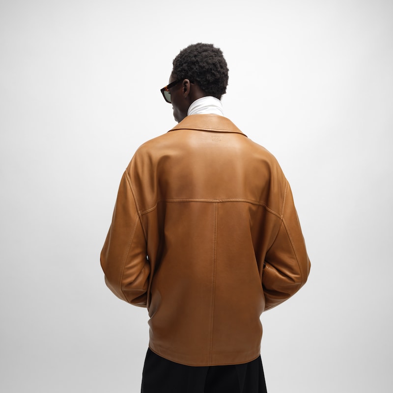 jacket IN plong&eacute; lambskin - TOBACCO -  - 1 | CELINE