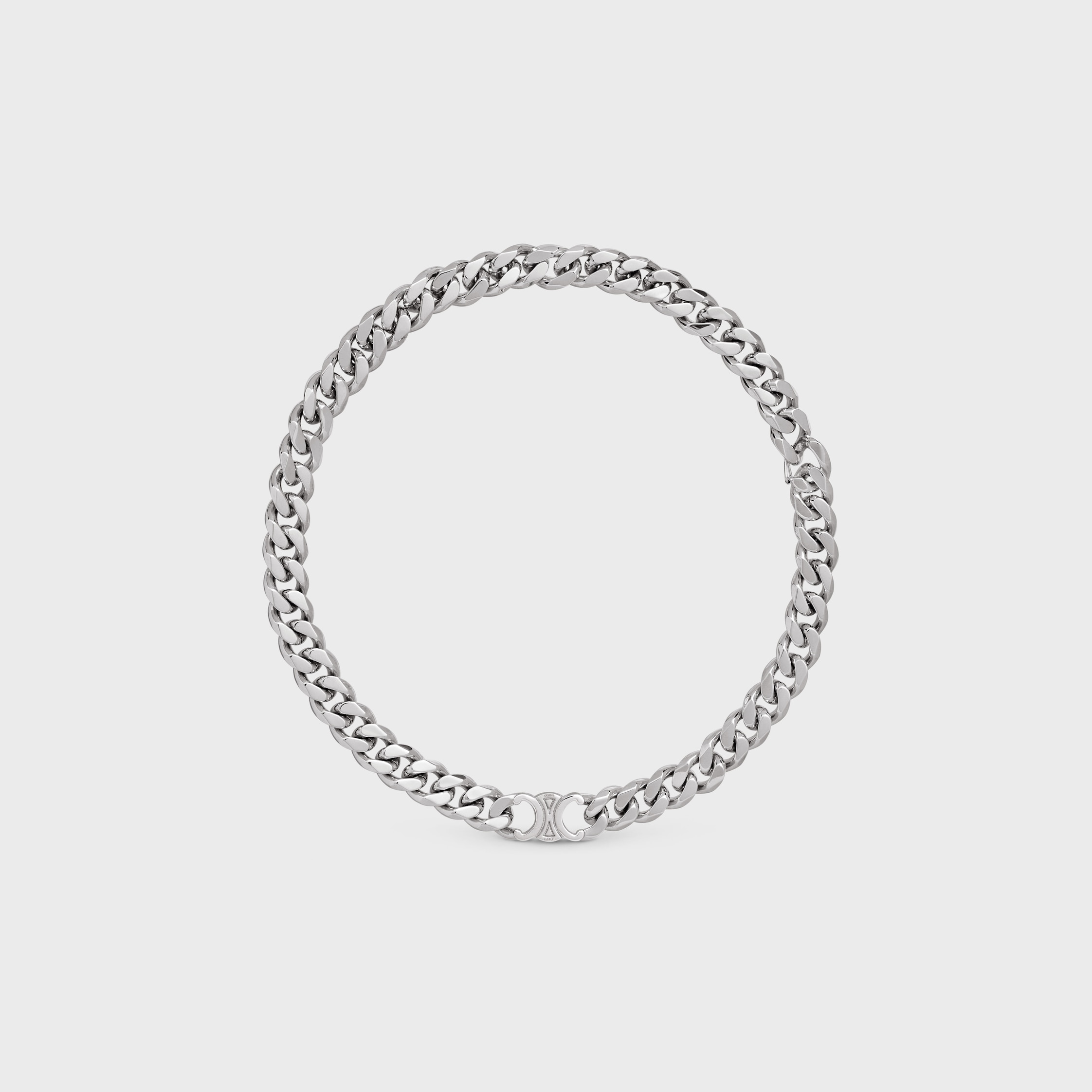 すぐ届く CELINE グルメット ブレスレット/ロジウムフィニッシュ CELINE】トリオンフ グルメット ブレスレット (CELINE