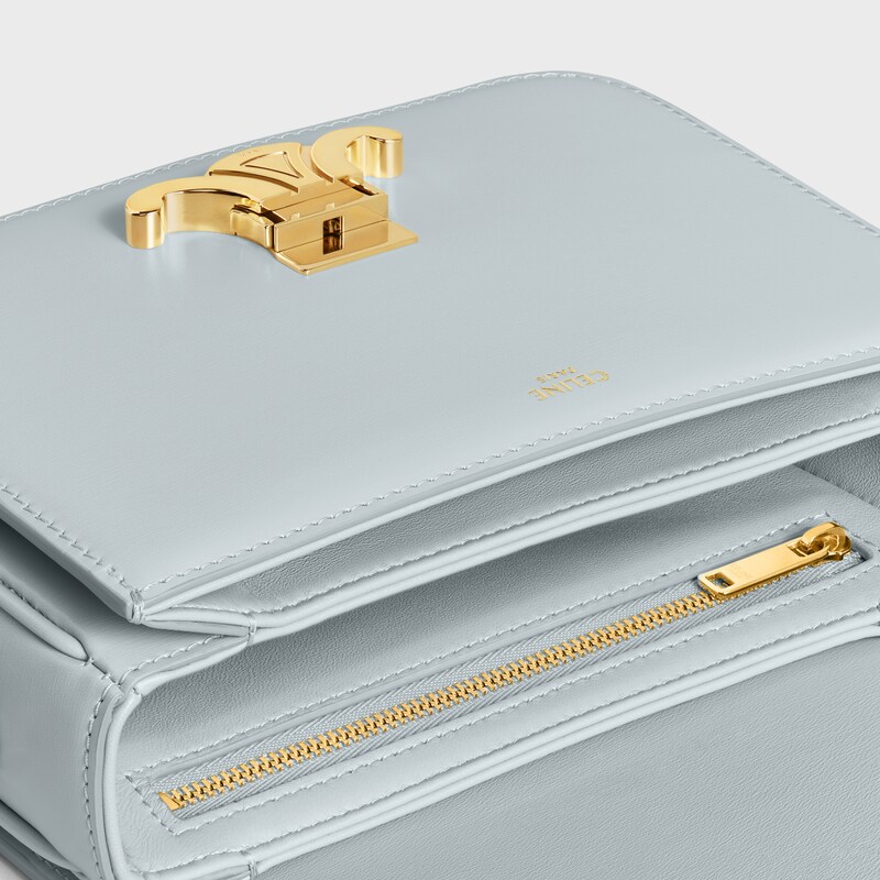 Teen Triomphe Bag in shiny calfskin - SOFT BLUE - TRIOMPHE - 1 | CELINE