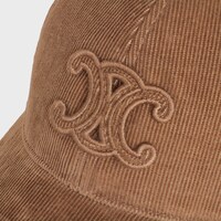 casquette baseball triomphe velours - CAMEL -  - 1 | CELINE