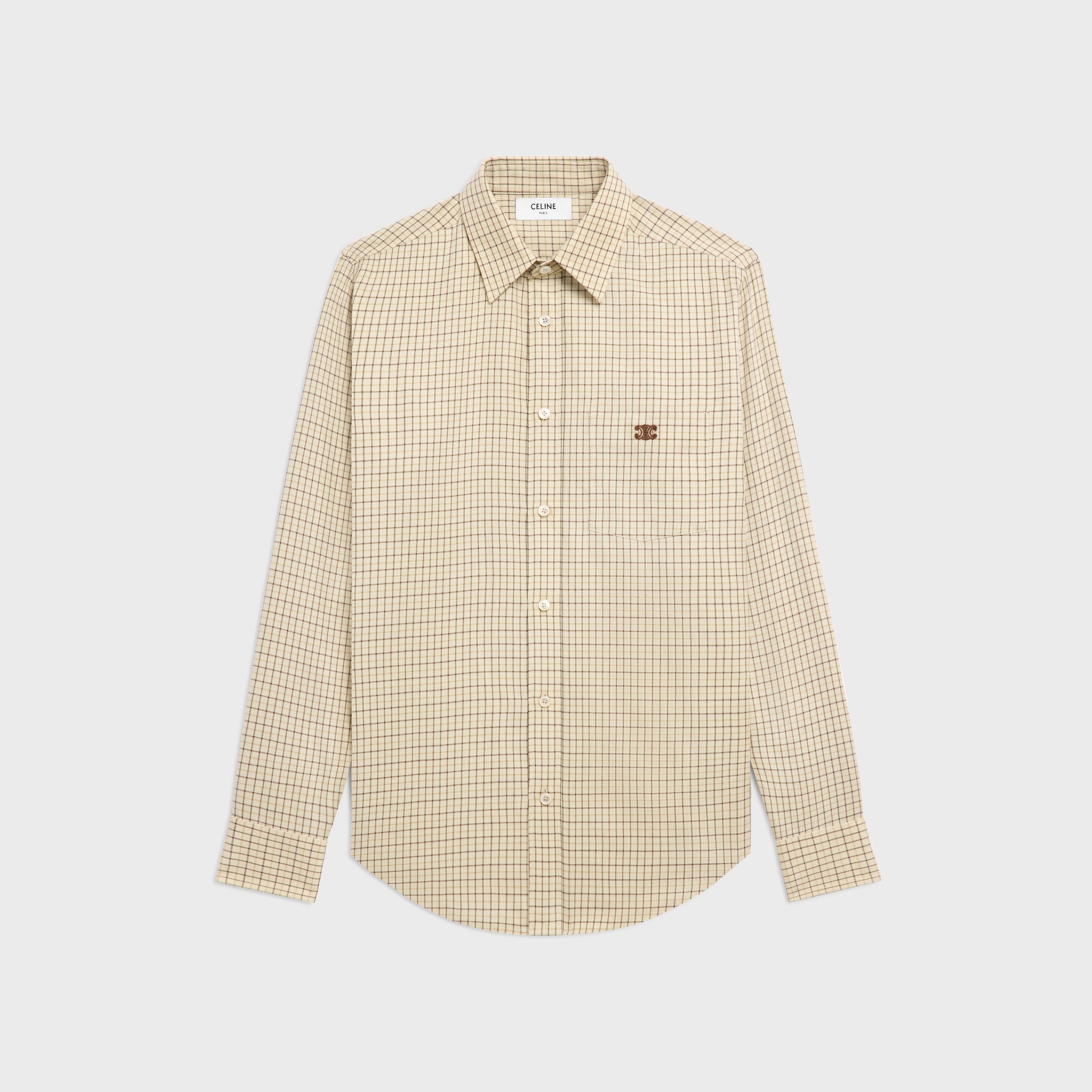 トップス CELINE 21AW Checked Wool Loose Shirts Celine // Plaid Shirt – VSP Consignment
