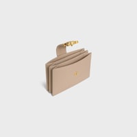 ACCORDEON CARD HOLDER NINO IN SUPPLE GRAINED CALFSKIN - SAFARI - COIN AND CARD HOLDERS - 2 | CELINE