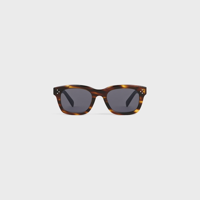 Black Frame 41 Sunglasses in Acetate - STRIPED HAVANA -  - 1 | CELINE