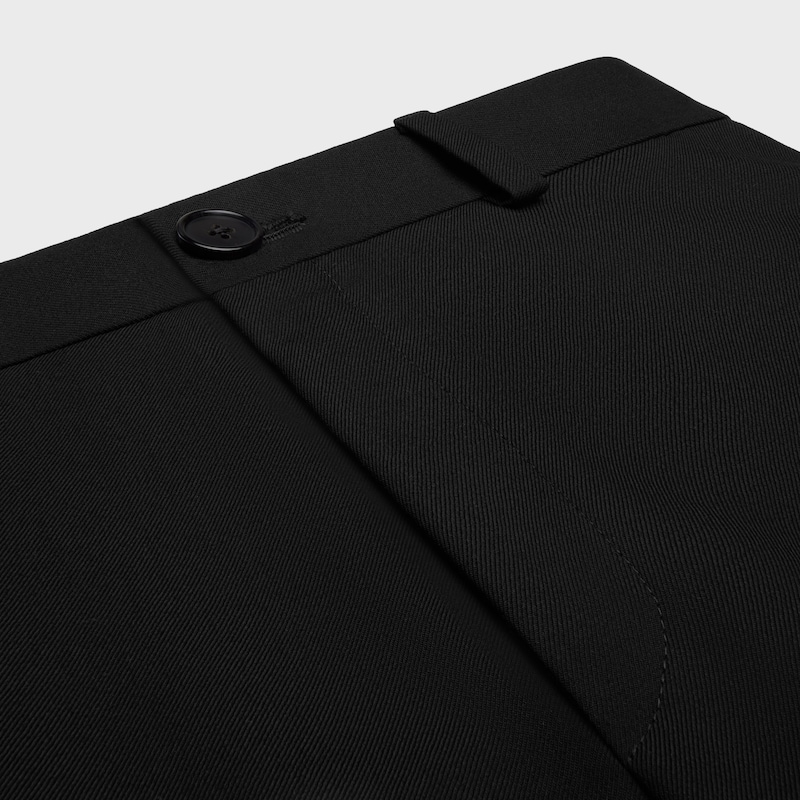 docks trousers IN wool gabardine - BLACK -  - 1 | CELINE