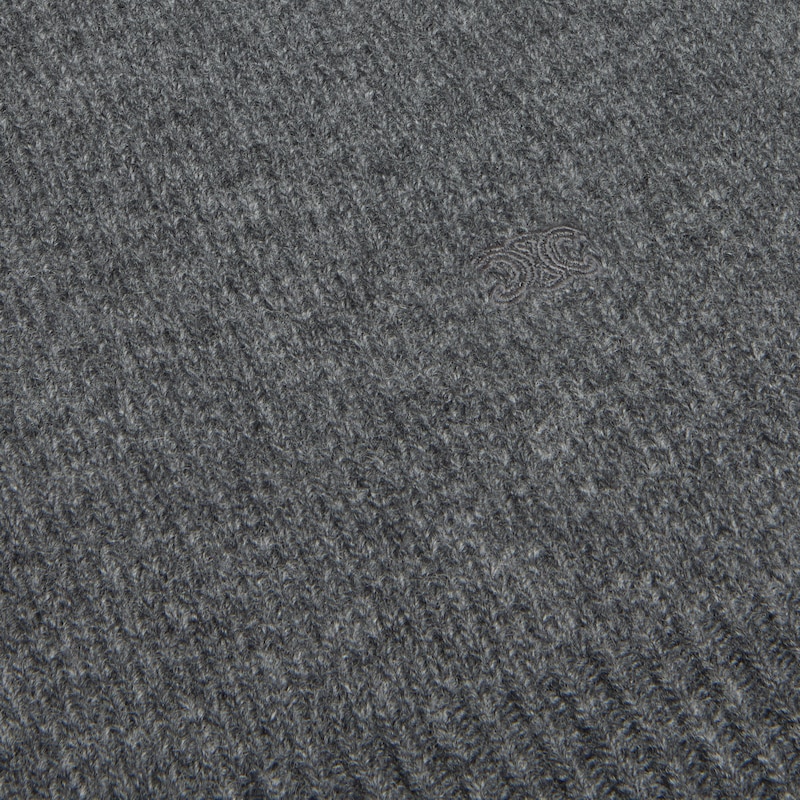 boatneck sweater IN wool and cashmere - DARK GREY -  - 1 | CELINE