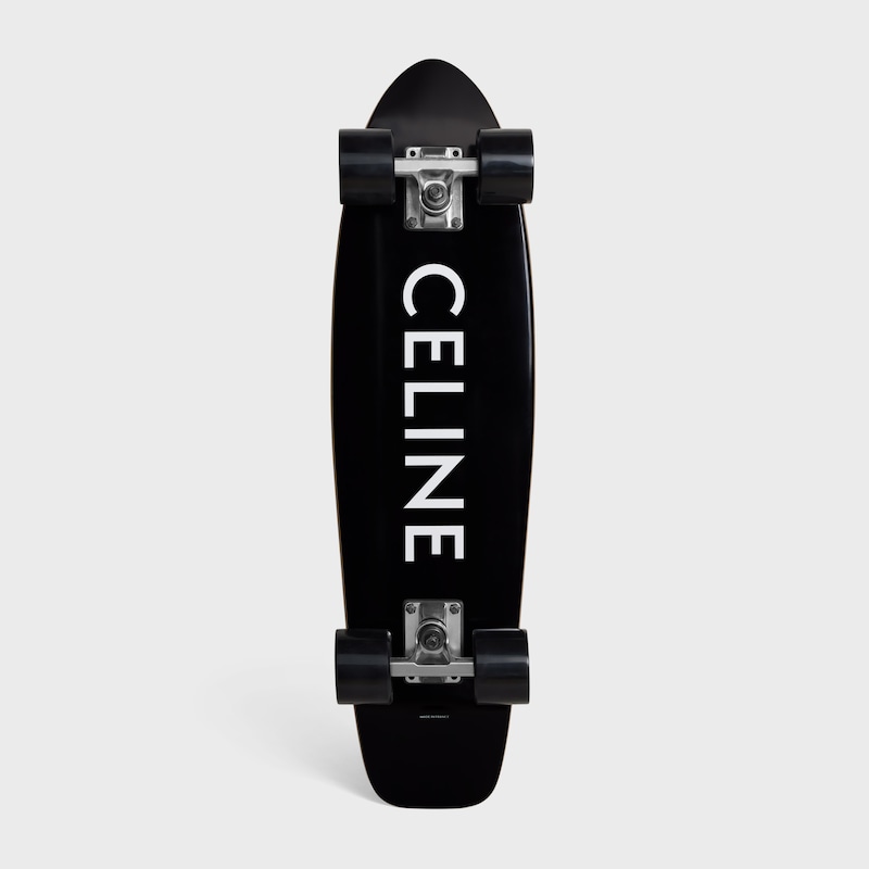 MINI CRUISER in Wood with Celine print - BLACK -  - 1 | CELINE