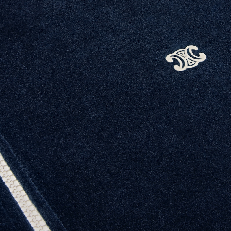 tracksuit jacket IN velvet jersey - BLEU NUIT/ECRU -  - 1 | CELINE