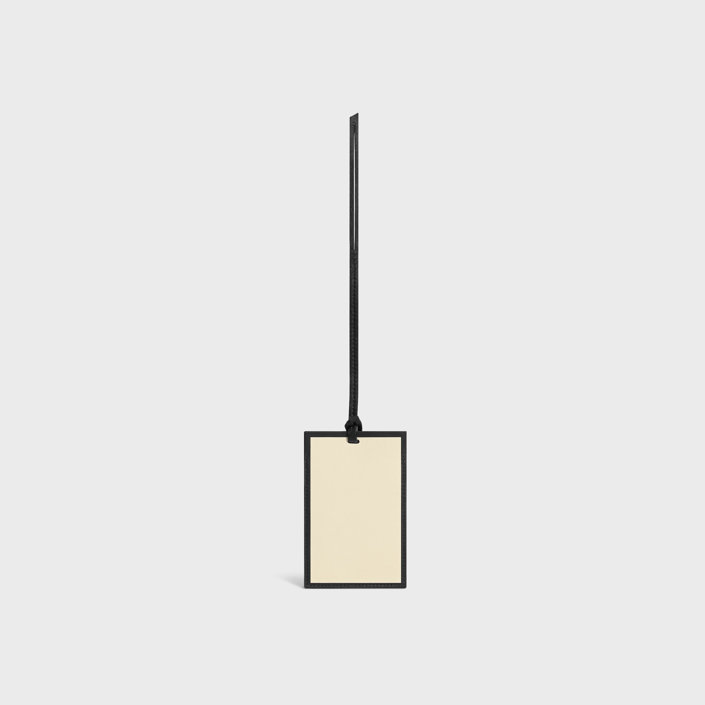LUGGAGE TAG IN SMOOTH LAMBSKIN - BLACK / WHITE | CELINE