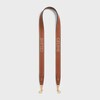 Long Strap in smooth CALFSKIN WITH CELINE EMBROIDERY with Gold Finishing - TAN - CHARMS AND ACCESSORIES - 1 | CELINE
