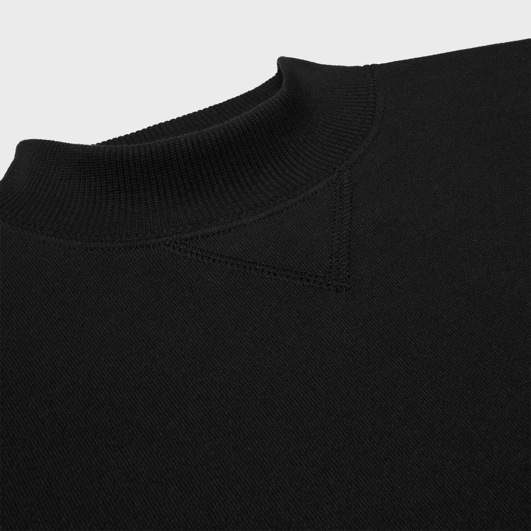 ルーズ スウェットシャツ / コットンフリース - ブラック / ホワイト