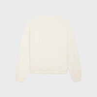 Celine徽章棉質抓絨寬鬆衛衣 - WASHED WHITE/ MOSS GREEN -  - 2 | CELINE