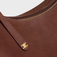 LARGE CELINE LULU IN GRAINED NUBUCK CALFSKIN - CHESTNUT - TOP-HANDLE BAGS - 1 | CELINE