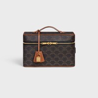 Travel Vanity Case in Triomphe Canvas and Calfskin - TAN - GIFT FINDER - 1 | CELINE