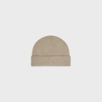 triomphe beanie in wool and cashmere - SAND -  - 2 | CELINE