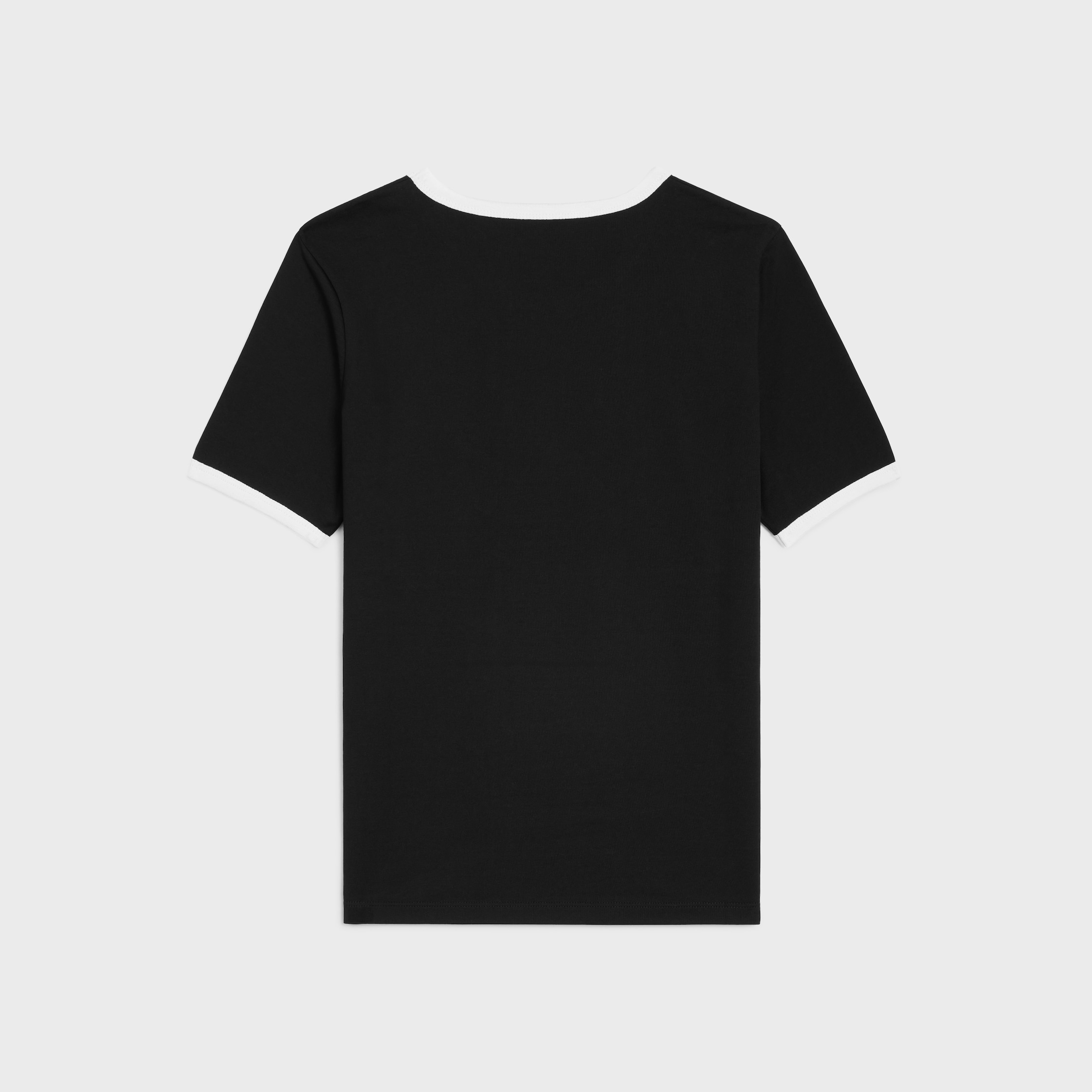 70's celine t-shirt IN cotton jersey - BLACK / WHITE | CELINE
