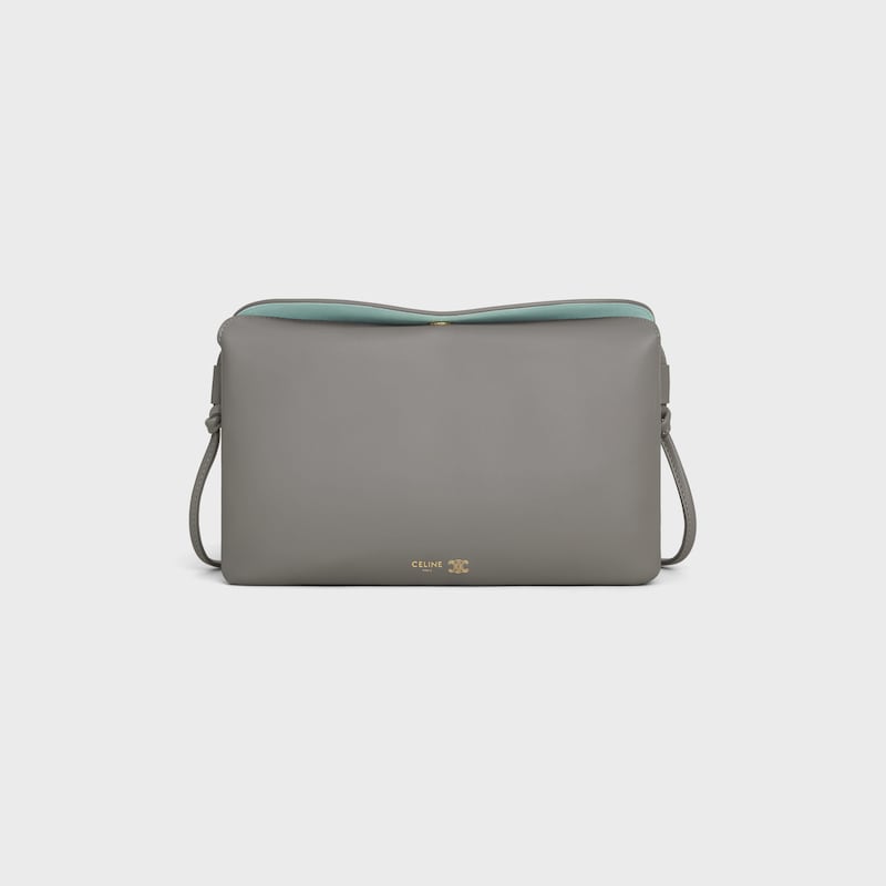TRIO FLAP IN Smooth Lambskin - LIGHT GRAPHITE - SHOULDER BAGS - 1 | CELINE