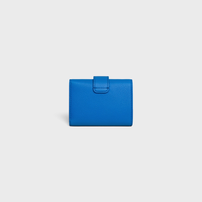 FINE STRAP WALLET NINO IN SUPPLE GRAINED CALFSKIN - ULTRA BLUE - WALLETS - 1 | CELINE