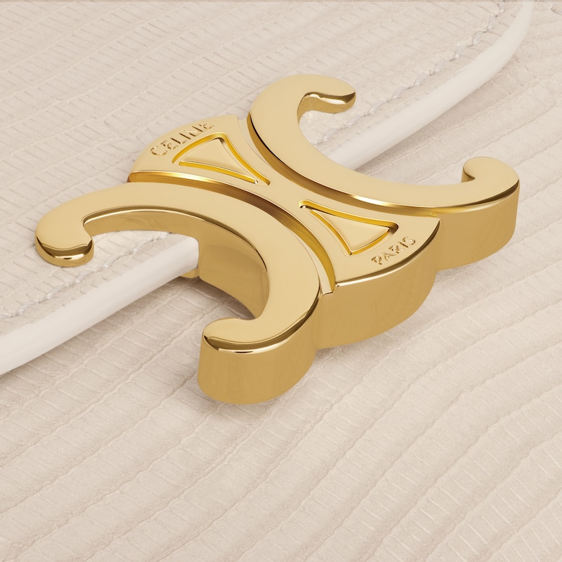 Portafoglio con patta piccolo TRIOMPHE in pelle di lucertola - BEIGE PALLIDO - GIFT FINDER - 1 | CELINE