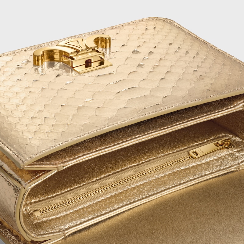 TEEN GARANCE bag in LAMINATED PYTHON - GOLD - TRIOMPHE - 1 | CELINE