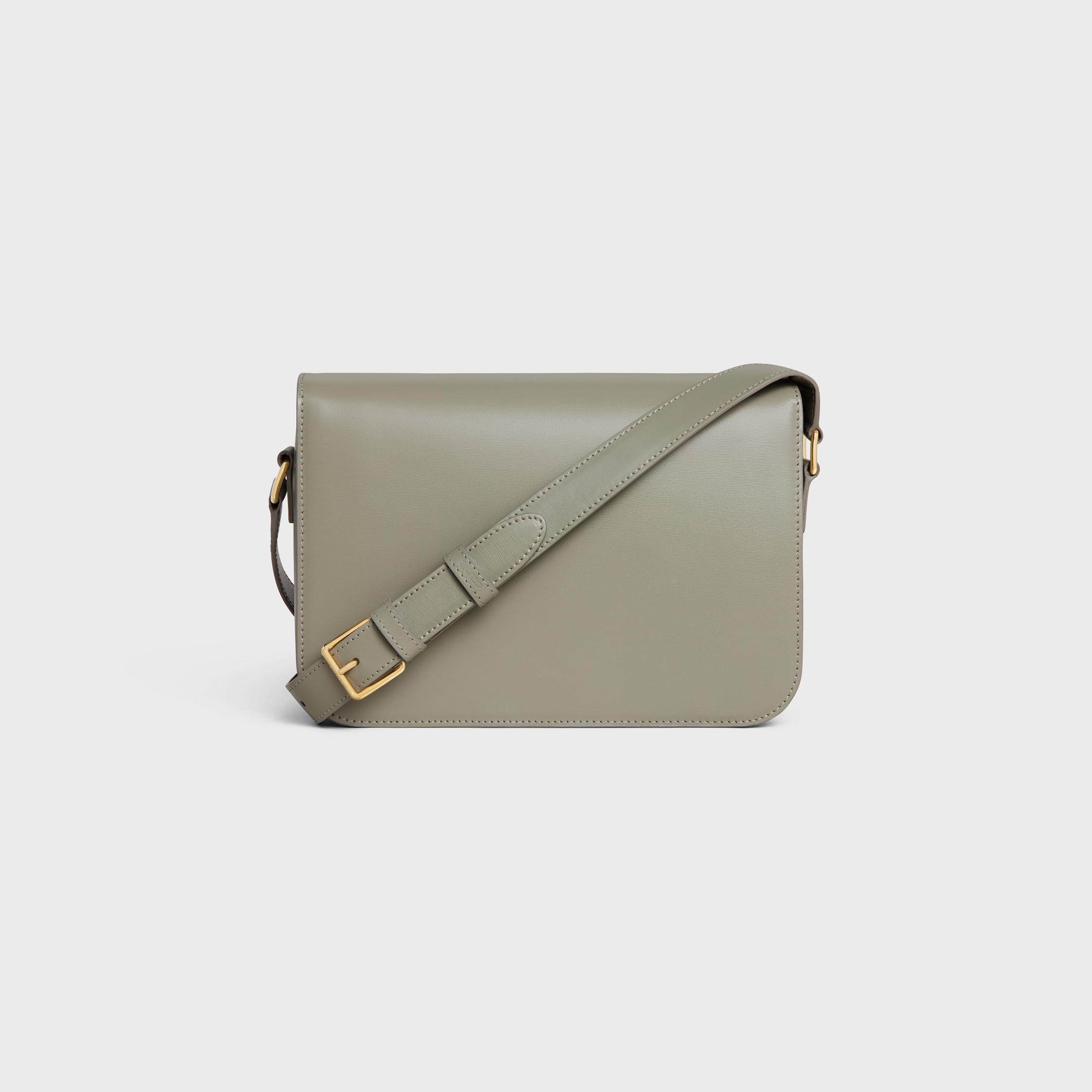 CLASSIQUE TRIOMPHE BAG in shiny calfskin - GREEN CLAY | CELINE
