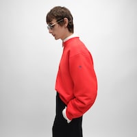 sweatshirt IN cotton fleece - Red cyclist/ bleu denim -  - 2 | CELINE