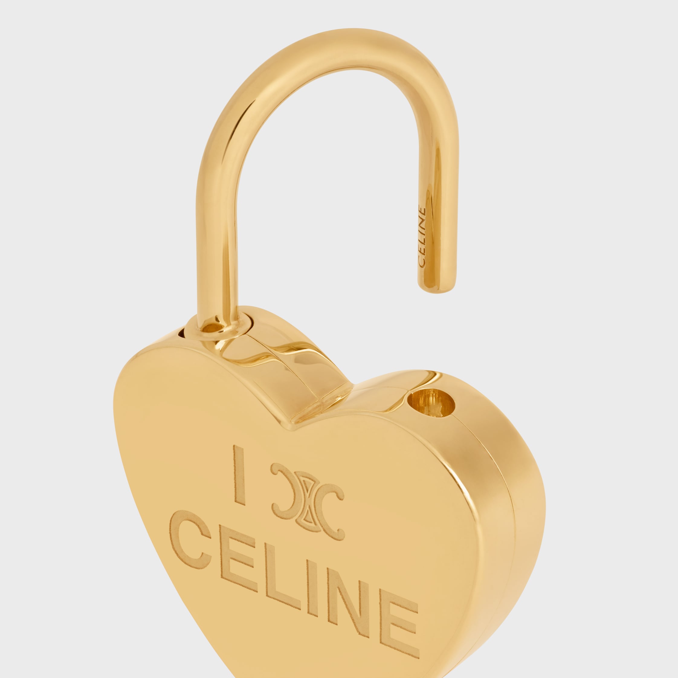CELINE ハート パドロック チャーム / ゴールドフィニッシュ ブラス