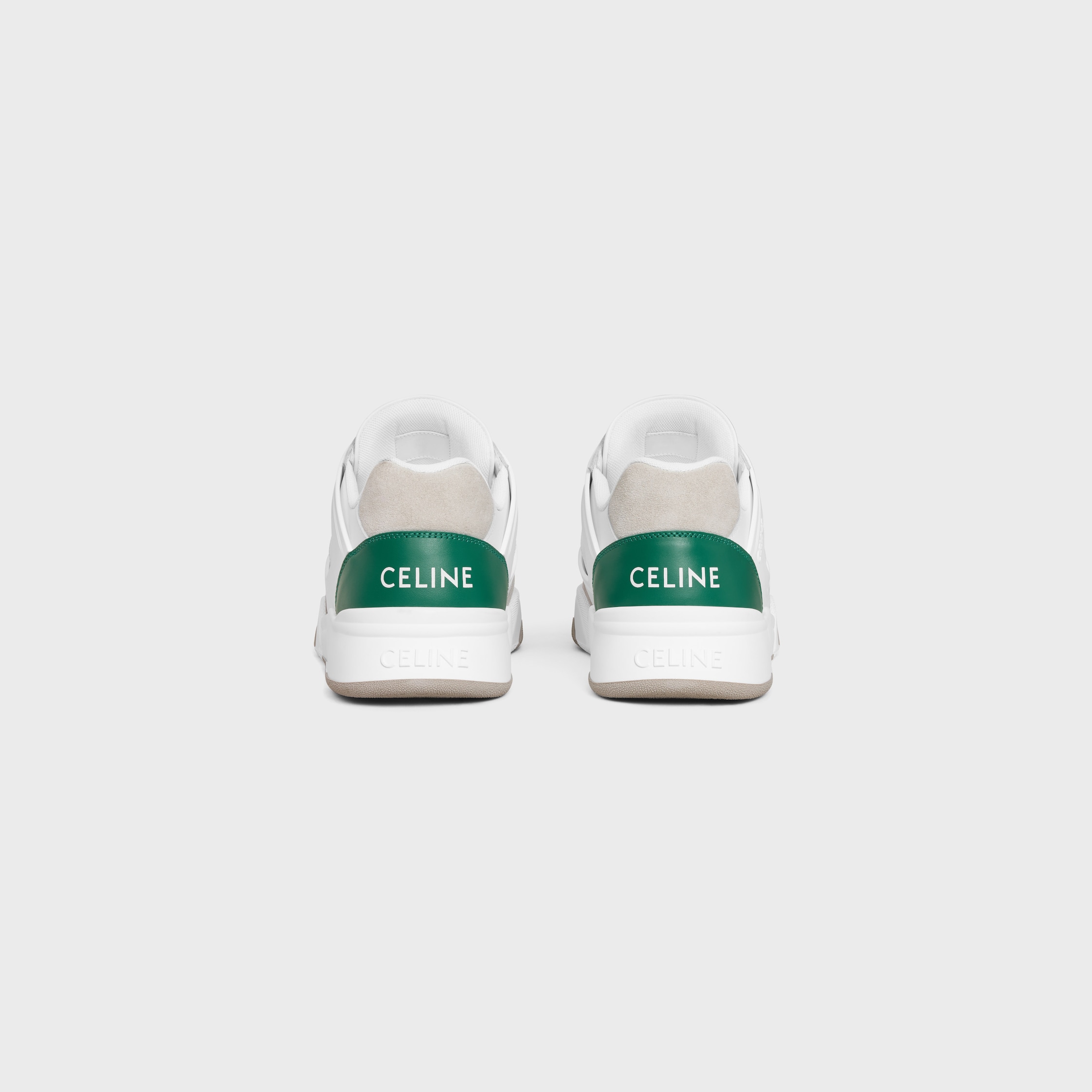 CELINE TRAINER CT-07 LOW LACE-UP SNEAKER in CALFSKIN AND