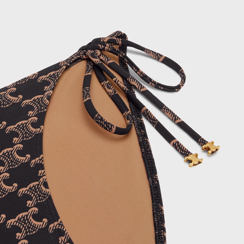 swimsuit bottom in monogram matte jersey - TOFFEE / BROWN -  - 1 | CELINE
