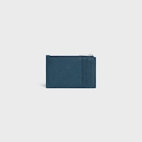 Porte-cartes zippé EN VEAU GRAINÉ - BLEU SARCELLE - NOUVEAUTÉS - 2 | CELINE
