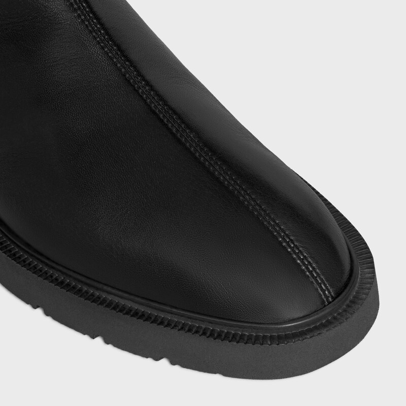 BOTA FLOW CON CREMALLERA DE PIEL DE CORDERO EL&Aacute;STICA - NEGRO -  - 1 | CELINE