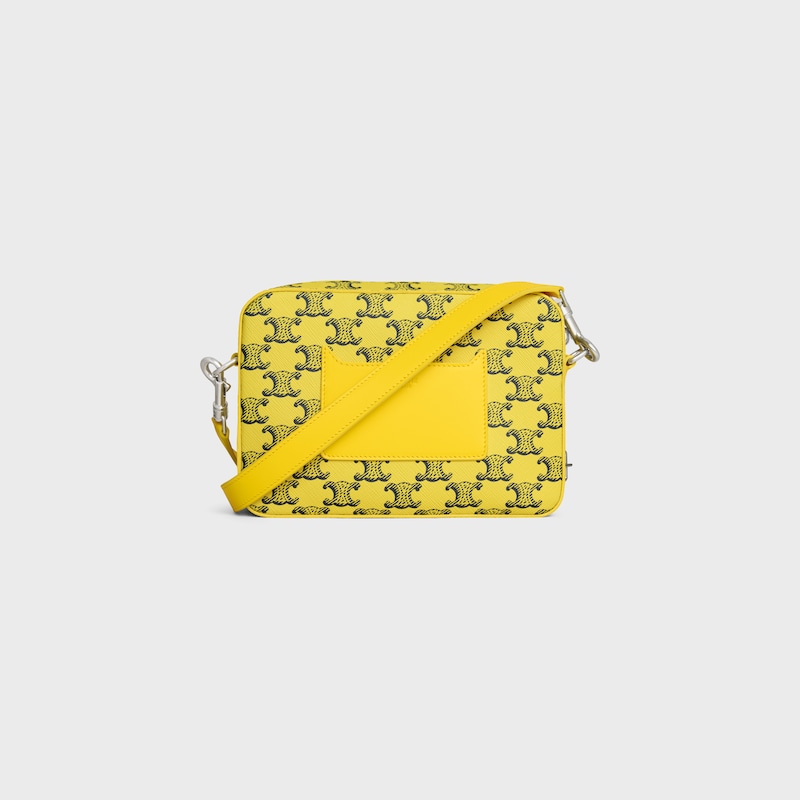 BOLSO MESSENGER PEQUE&Ntilde;O DE LONA TRIOMPHE Y PIEL DE BECERRO - ULTRAMARILLO - BOLSOS EN BANDOLERA - 1 | CELINE