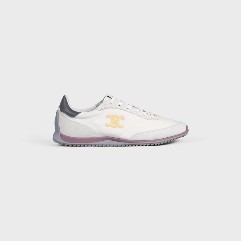 SNEAKER DEPORTIVA DE NAILON, ANTE DE PIEL DE BECERRO Y PIEL DE BECERRO - BLANCO &Oacute;PTICO / VIOLETA CLARO / GRIS -  - 1 | CELINE