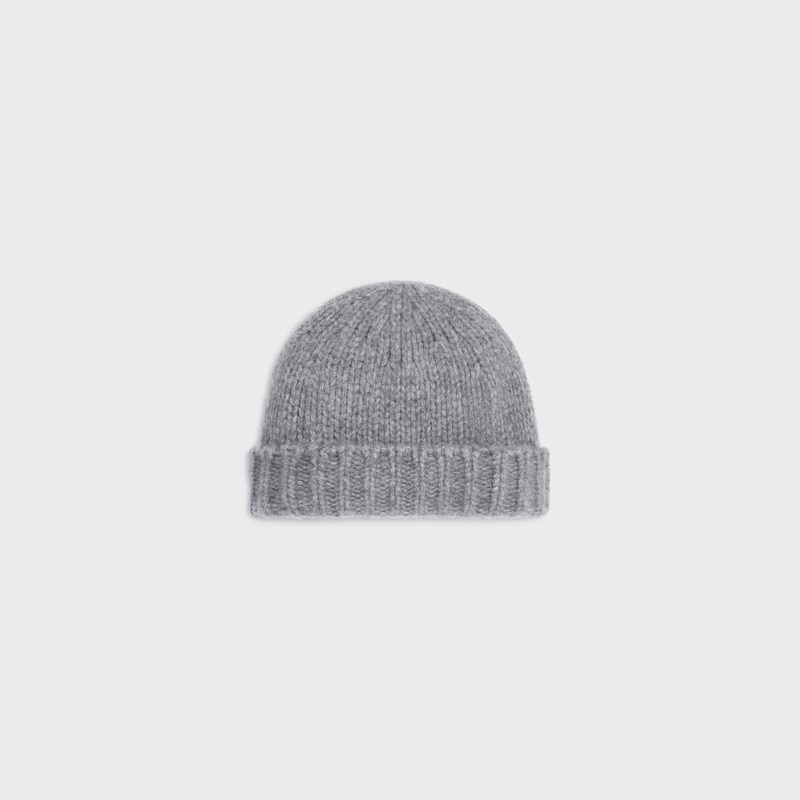GORRO TRIOMPHE DE CACHEMIRA Y SEDA - GRIS CLARO -  - 1 | CELINE