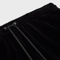PANTALONES DE CHÁNDAL DE PUNTO ATERCIOPELADO - NEGRO / BLANCO -  - 2 | CELINE