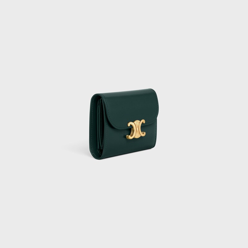 Small Flap Wallet TRIOMPHE in Shiny calfskin - AMAZONE - GIFT FINDER - 1 | CELINE