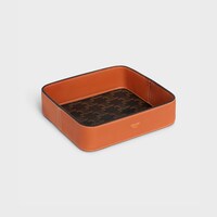 Trinket Bowl in Triomphe Canvas and Calfskin - Tan - TRIOMPHE CANVAS COLLECTION - 2 | CELINE