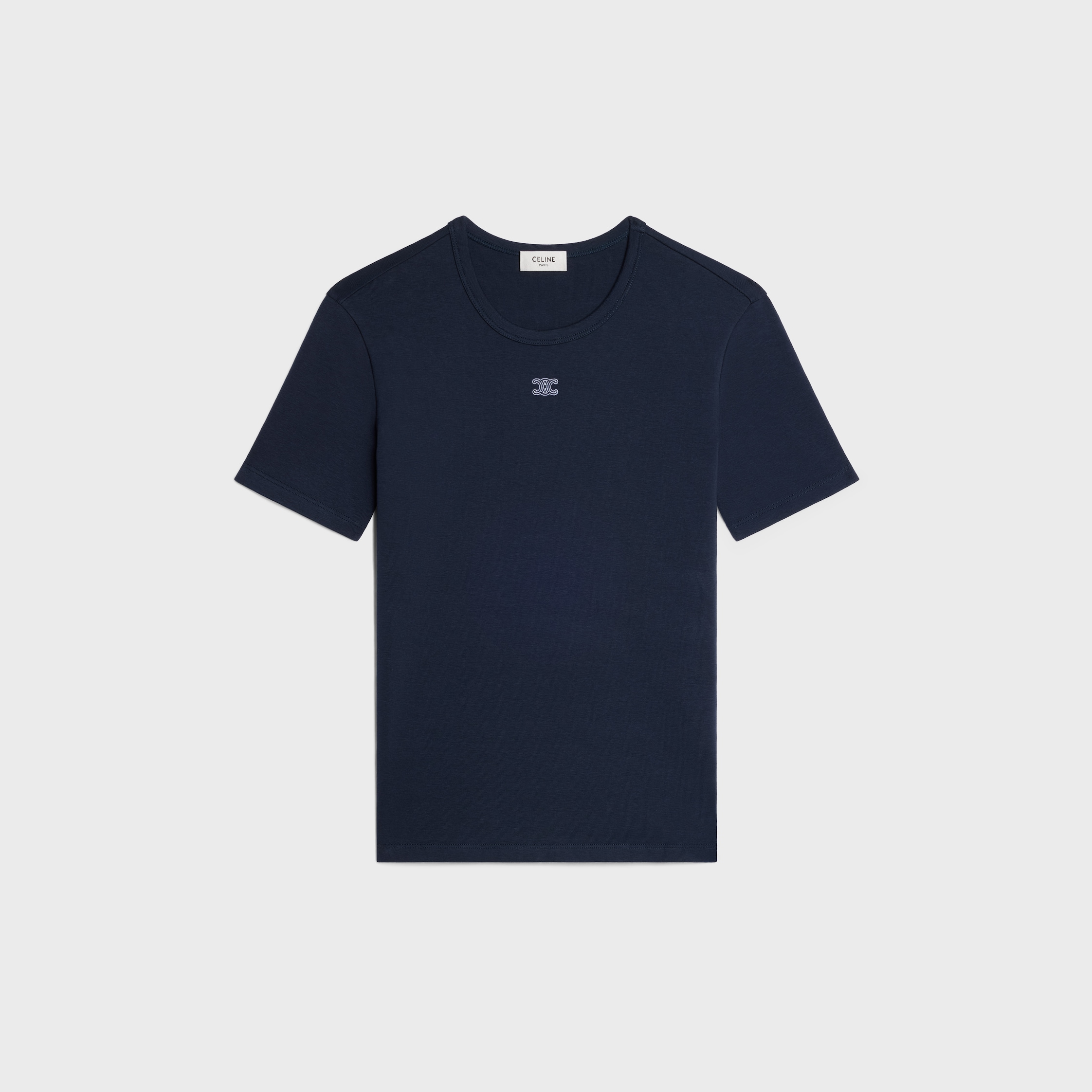 美品 CELINE 24SS トリオンフ Tシャツ / コットンジャージー M トリオンフ ルーズTシャツ / コットンジャージー - ブラック