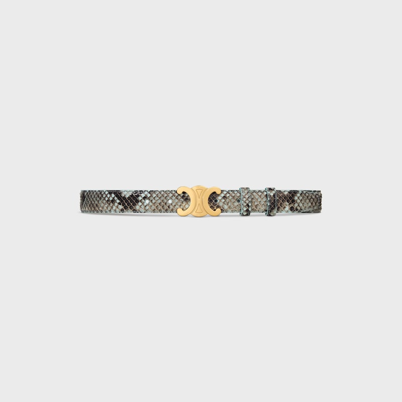 Triomphe Belt 25MM IN PYTHON - POWDER BLUE -  - 1 | CELINE