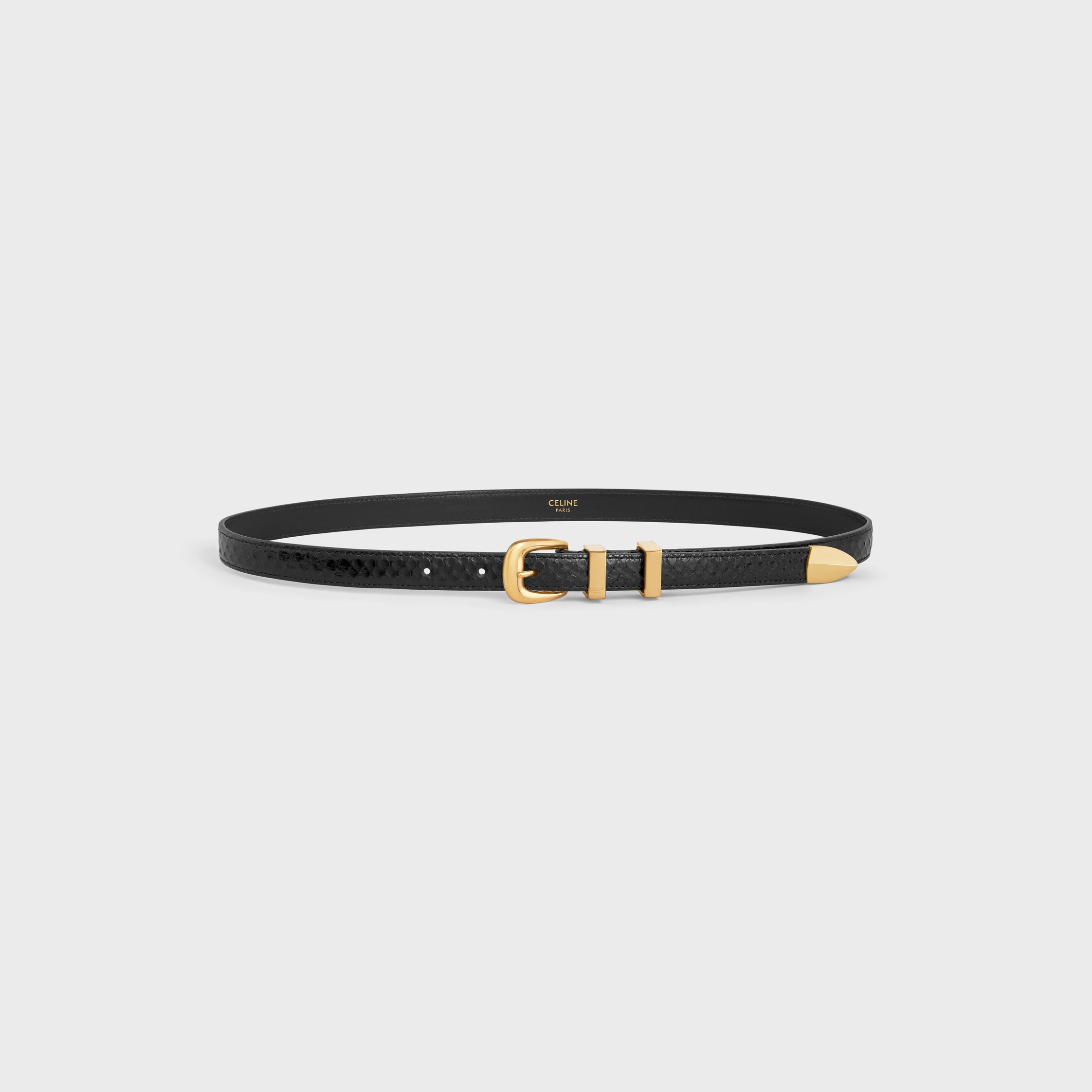 SMALL 18MM WESTERN BELT in Python - BLACK | CELINE