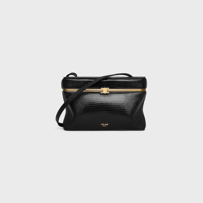 TRIOMPHE FRAME MINI mod&egrave;le l&eacute;zard - Noir - SACS &Agrave; L'&Eacute;PAULE - 1 | CELINE