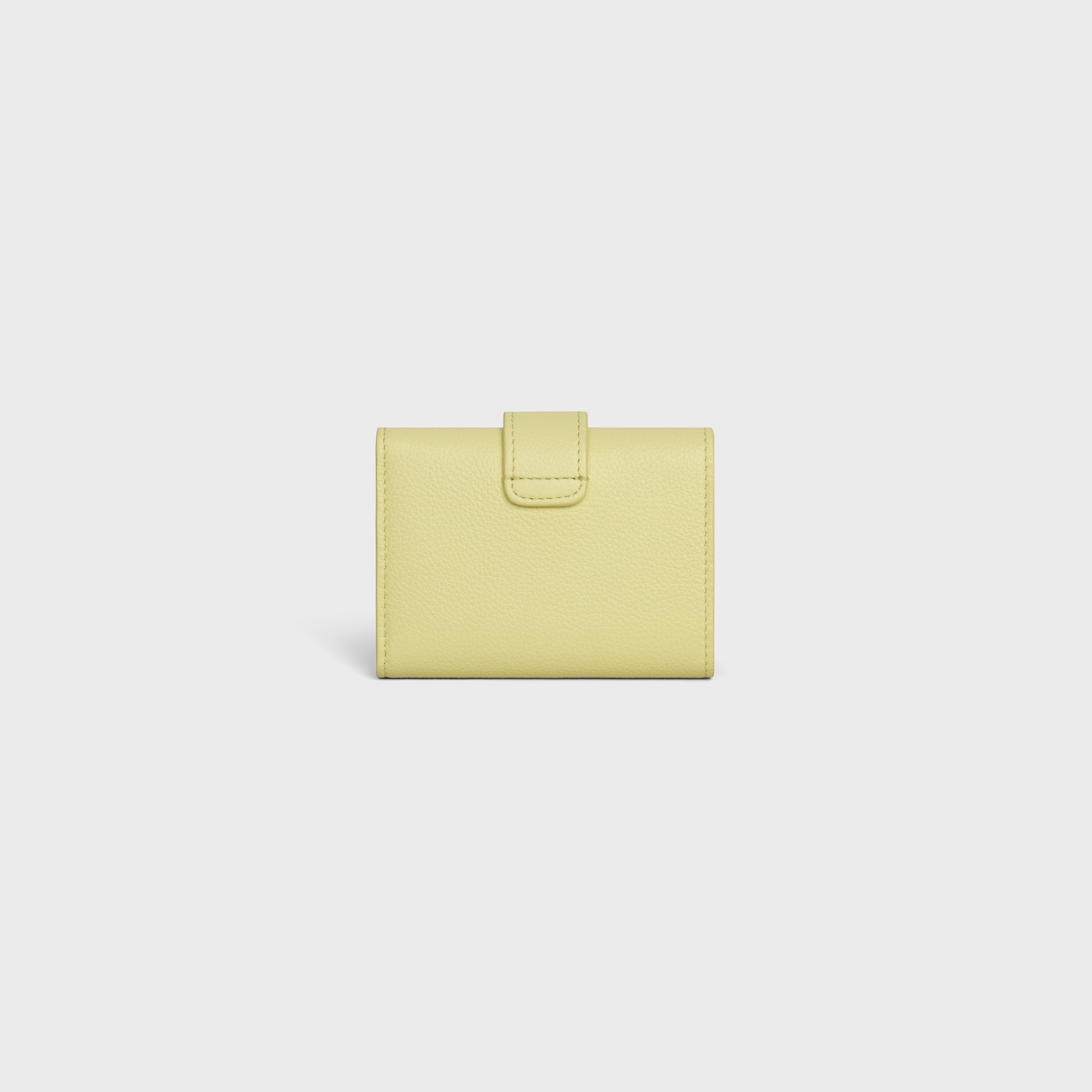 FINE STRAP WALLET NINO IN SUPPLE GRAINED CALFSKIN - CITRUS | CELINE