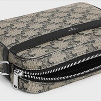 KLEINE MESSENGER TASCHE aus TRIOMPHE CANVAS UND KALBSLEDER - BEIGE - CELINE ESSENTIALS - 1 | CELINE