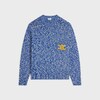 pull col rond oversize coton moulin&eacute; - BLUE/WHITE/YELLOW -  - 1 | CELINE