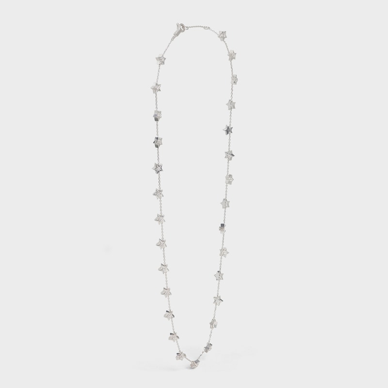 Etoile Celine Multi Stars Necklace in White Gold and Diamonds - White Gold and White - OTHER LINES - 1 | CELINE